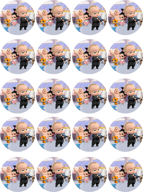 Baby Boss Yenilebilir Yuvarlak Kurabiye Resim Baskı - Image 1