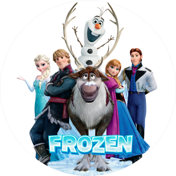 Frozen Yuvarlak Pasta Yenilebilir Resim Baskı 20 cm  - Image 1