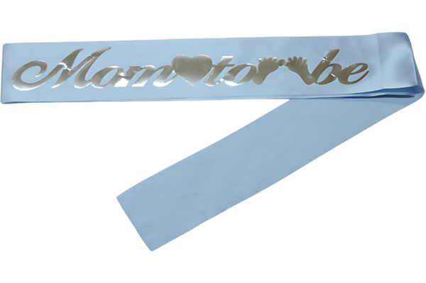 Mom to Be Kuşak Mavi Üzeri Gümüş - Image 1