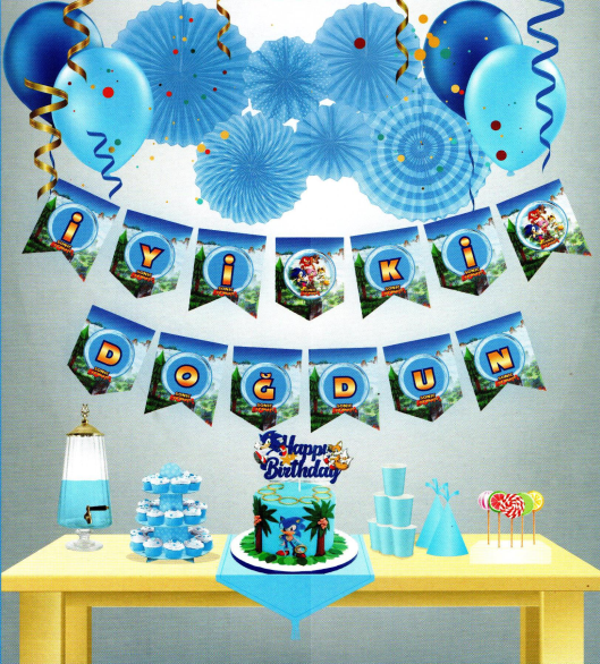 Sonic Temalı Uzar Yazı Banner - Image 1