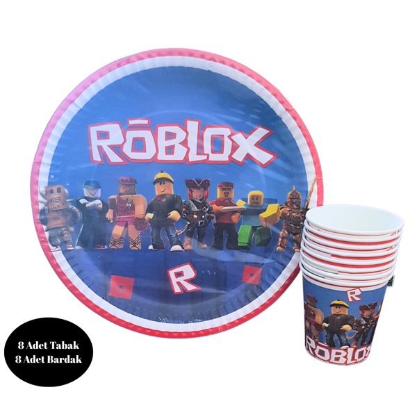 Roblox Karton Tabak Bardak 8 li Set - Image 1