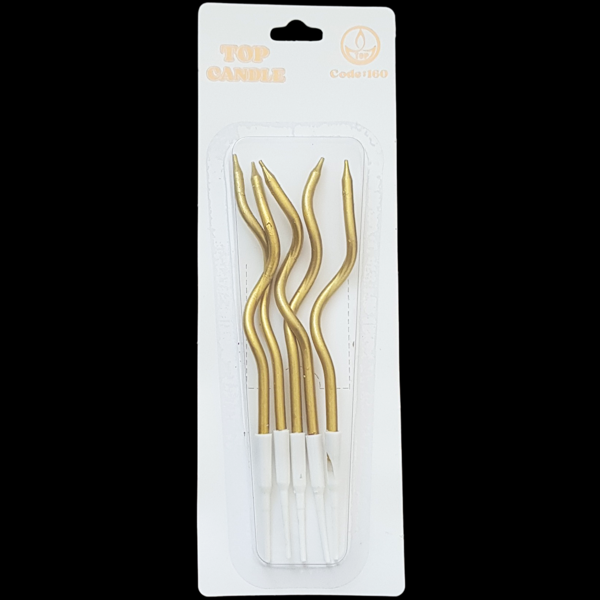 Altın Burgu Pasta Mum 12 cm * 5 Adet - Image 1