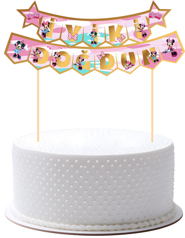 Minnie Mouse Pasta Üstü Banner - Image 1