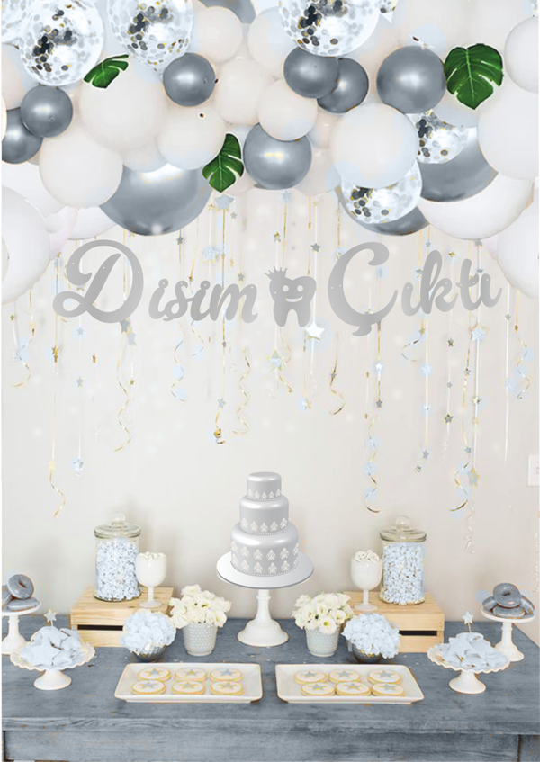 Dişim Çıktı Gümüş Kaligrafi Banner - Image 1