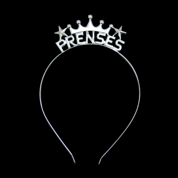 Prenses Gümüş Renkli Metal Taç - Image 1