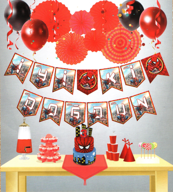 Örümcek Adam Temalı Uzar Yazı Banner - Image 1