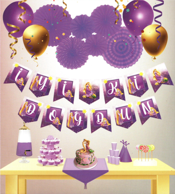 Rapunzel Temalı Uzar Yazı Banner - Image 1