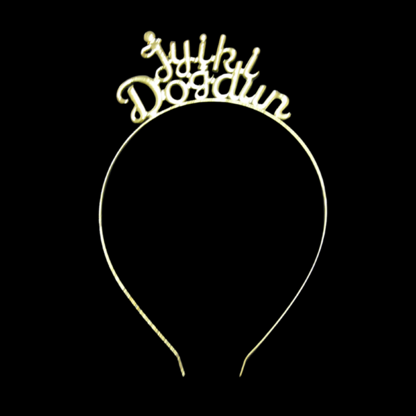 İyiki Doğdun Altın Renkli Metal Taç - Image 1