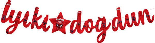 Örümcek Adam Temalı İyiki Doğdun Kaligrafi Banner - Image 1
