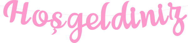 Hoşgeldiniz Pembe Temalı Kaligrafi Banner - Image 1