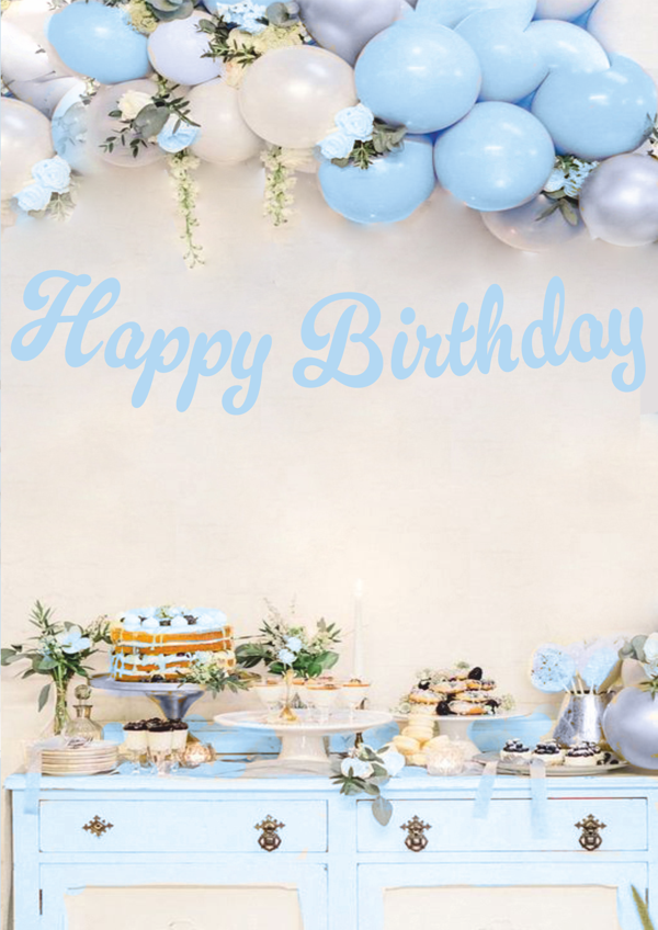 Happy Birthday Mavi Kaligrafi Banner - Image 1