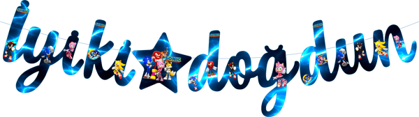 Sonic Temalı İyiki Doğdun Kaligrafi Banner - Image 1