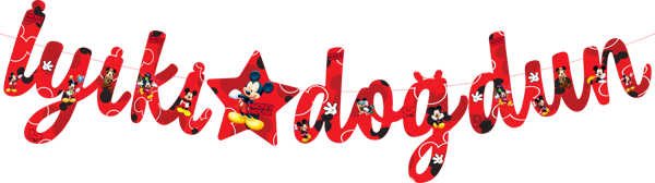 Mickey Mouse Temalı İyiki Doğdun Kaligrafi Banner - Image 1