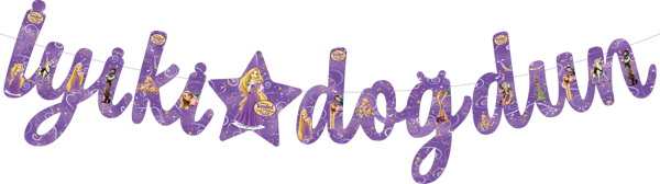 Rapunzel Temalı İyiki Doğdun Kaligrafi Banner - Image 1