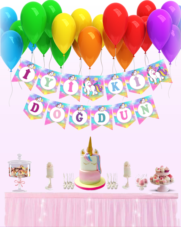 Unicorn Temalı Uzar Yazı Banner - Image 1