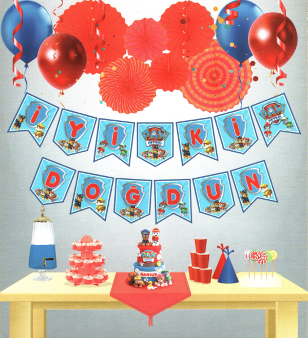 Paw Patrol Temalı Uzar Yazı Banner - Image 1