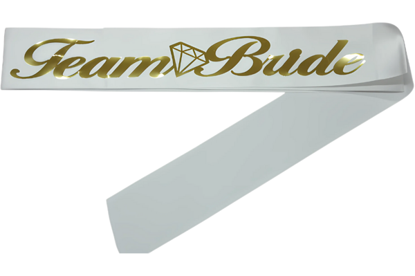 Team Bride Kuşak Beyaz Üzeri Altın - Image 1
