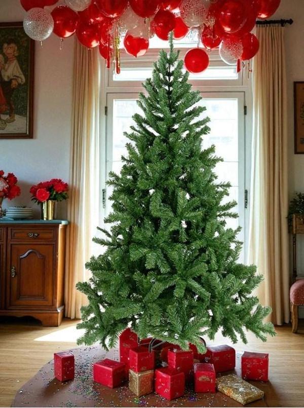 190 Cm Yılbaşı Ağacı 650 Gür Dallı Metal Ayak 1. Sınıf Çam Ağacı Noel Ağacı - Image 1