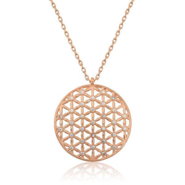 ​​​925 Ayar Gümüş Yaşam Çiçeği Kadın Gümüş Kolye - Image 1