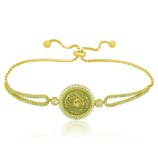 925 Ayar Gümüş Gold Kıtmir Kadın Bileklik - Image 1