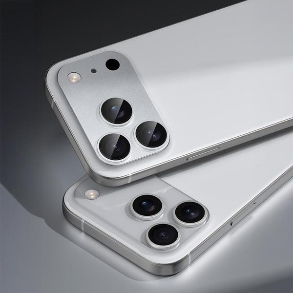 Benks İphone 17 Pro Max Uyumlu Air Shild Anti Reflective Metal Kamera Lens Koruyucu Beyaz - Image 1