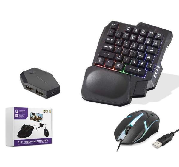 Pubg Mobile Klavye Mouse Konsol Dönüştürücü Siyah Andorid Uyumlu Nodar Nd762 - Image 1