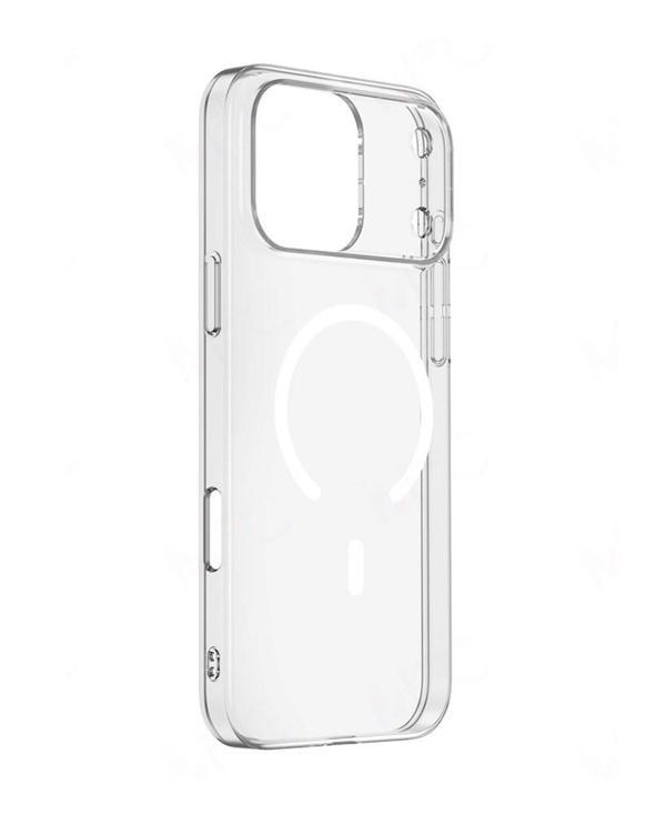 İphone 17 Uyumlu Kılıf Magsafe Wireless Kablosuz Şarj Destekli Sert Şeffaf Darbe Emici Kapak - Image 1