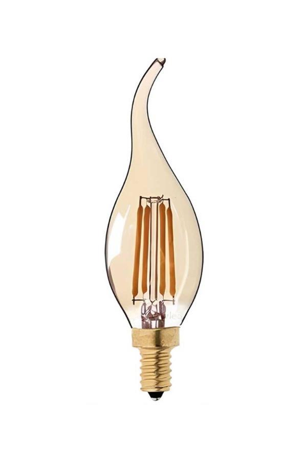 Proelist Ct-4281 Rustik Led Dekoratif Buji 4W Amber Gün Işığı E14 Rustik Ampul 4 Watt Yok Tekli - Image 1
