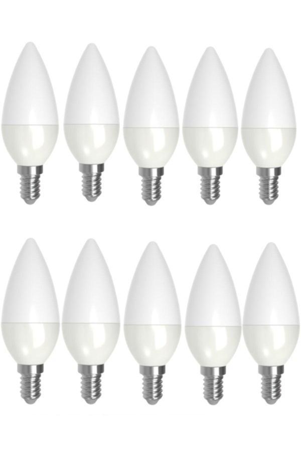 Cata 10 Adet 7W Beyaz Işık Led Mum Ampul Buji Ampul Avize Ampulü E14 Ince Duylu Ct 4079 6400 Kelvin - Image 1