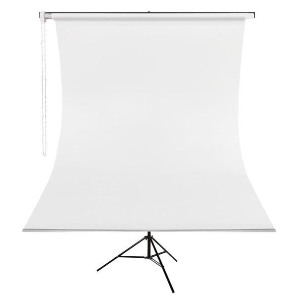 GDX Kumaş - Seyyar Vesikalık Beyaz Renk Fon Perde 190x400 cm - Image 1