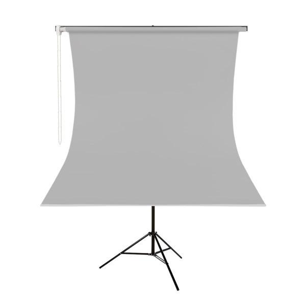 GDX Kumaş - Seyyar Vesikalık Gri Renk Fon Perde 135x200 cm - Image 1