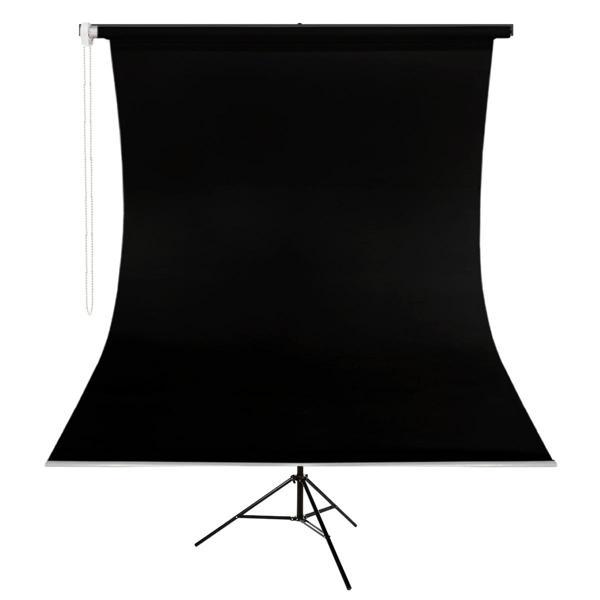 GDX Kumaş - Seyyar Vesikalık Siyah Renk Fon Perde 190x400 cm - Image 1