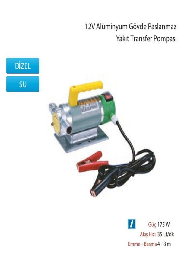 Mitacan Mttp40B12 12V Alüminyum Gövde Paslanmaz Yakıt Transfer Pompası Dizel-Su - Image 1