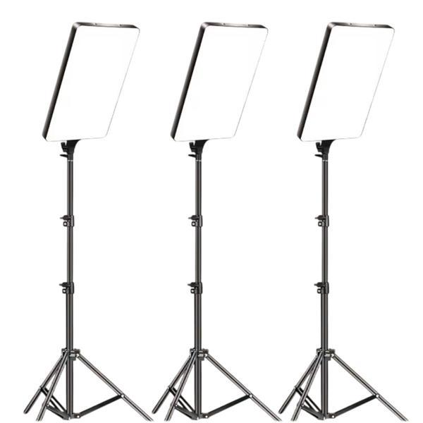 Gdx P300TS BiColor Fotoğrafçılık ve Stüdyo Aydınlatması 80 Watt LED Video Panel Sürekli Işık Üçlü Set - Image 1