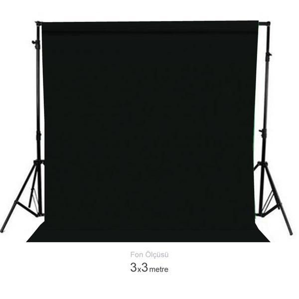 Gdx Seyyar Siyah Fon Perde (Katlanabilir Kumaş) 3x3 Metre - Image 1