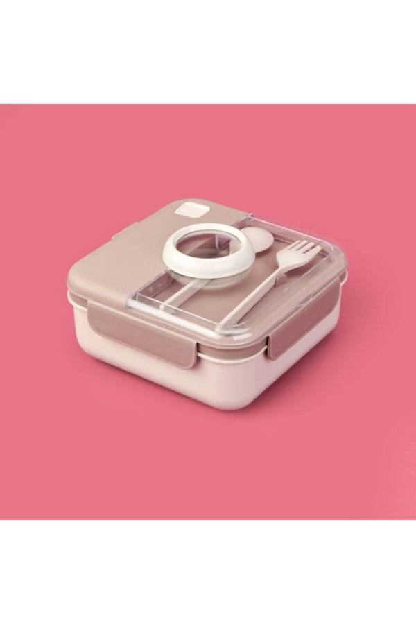 Qlux L-00927 Boutique Beslenme Kabı - Bej - 1.25 Lt - Image 1