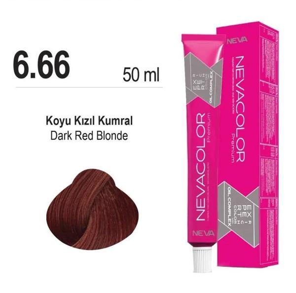 NEVACOLOR SAÇ BOYASI 6.66 KOYU KIZIL KUMRAL - Image 1