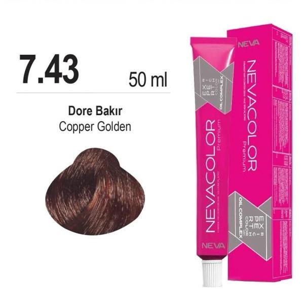 NEVACOLOR SAÇ BOYASI 7.43 DORE BAKIR - Image 1