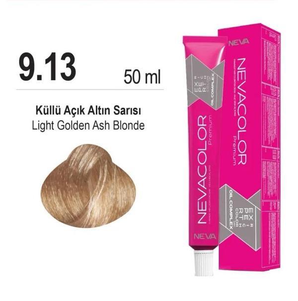 NEVACOLOR SAÇ BOYASI 9.13 KÜLÜ AÇIK ALTIN SARISI - Image 1