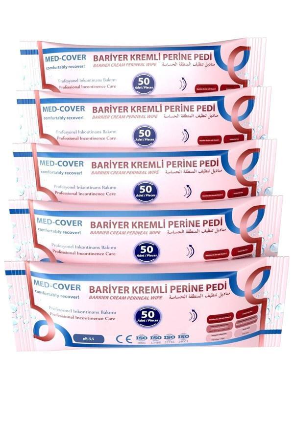 Medcover Bariyer Kremli Perine Bölgesi Temizleme Pedi/Mendili 50'Li - 5 Adet - Image 1
