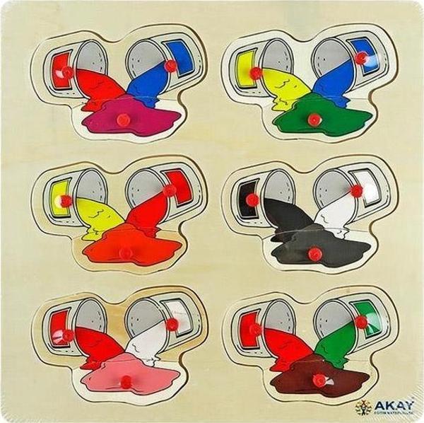 Ahşap Tutmalı Puzzle Renkler Akay - Image 1