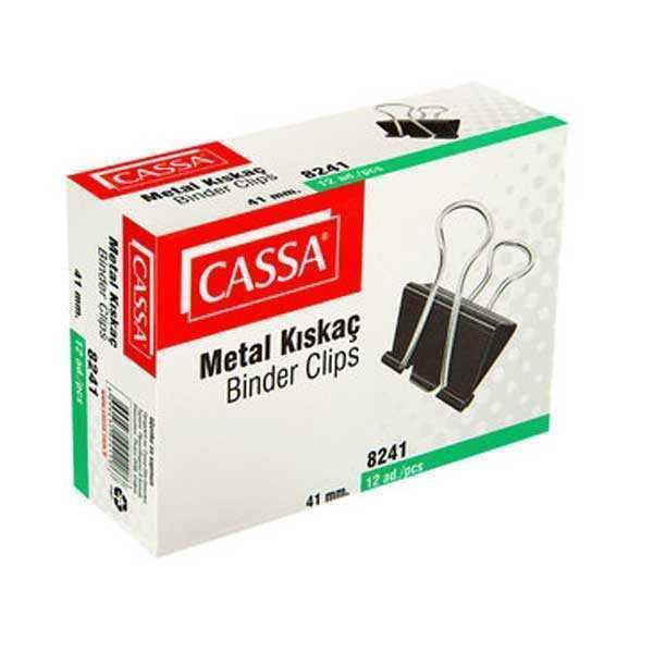 Cassa Çelik Kıskaç 41Mm Siyah 12 Li - 2 paket - Image 1