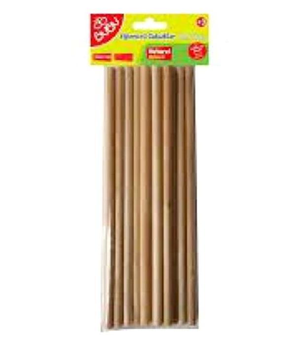 Bubu Eğlenceli Çubuklar 20X0,5Cm 24Lü Renksiz Ahşap Çubuk - 2 paket - Image 1