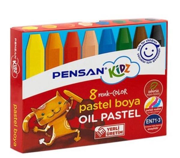 Pensan Kidz Pastel Boya 8Li - 3 adet - Image 1