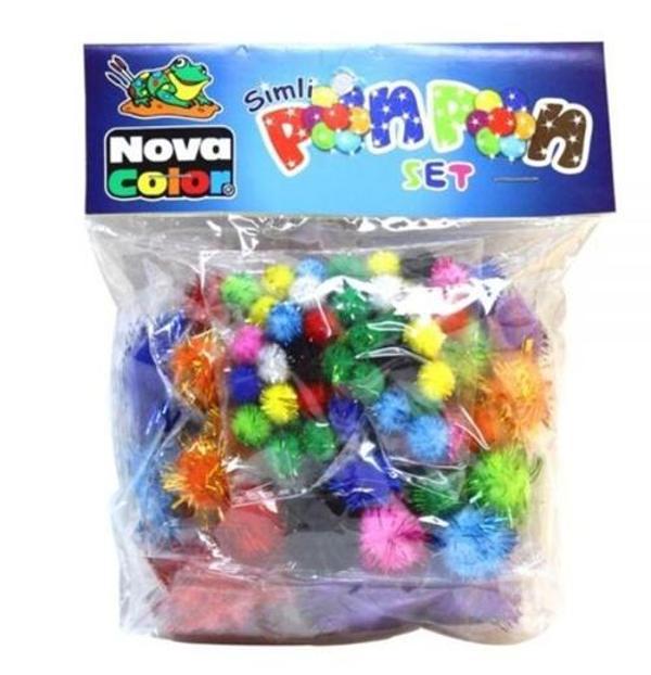 Simli Ponpon Seti 10Mm-20Mm-30Mm - 2 paket - Image 1