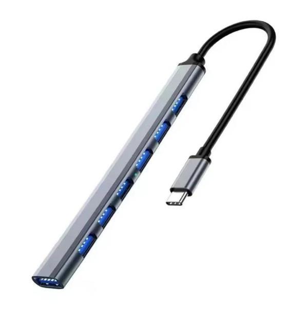 ZR289 Ads 303/C Type-C 7 Port Metal Usb Hub - Image 1