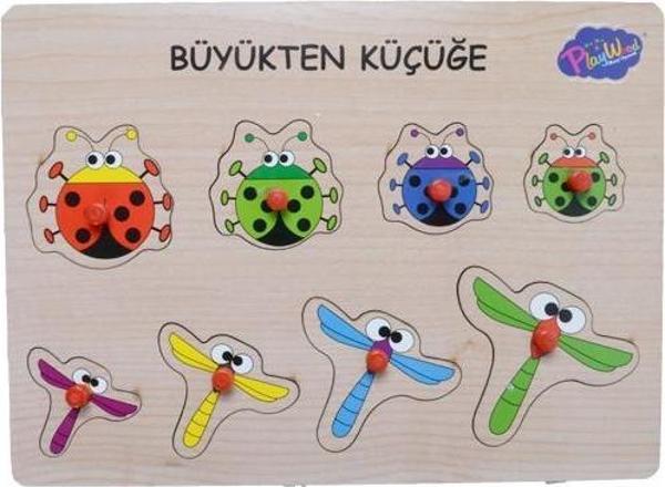 Ahşap Tutmalı Büyükten Küçüğe Oyuncak 2 ONY131/132 Playwood - Image 1