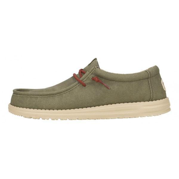 Erkek Oxford ( Klasik) HD.41873-337 Hey Dude Wally Waxed Canvas Olive - Image 1