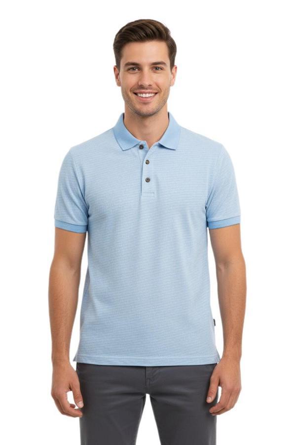 Erkek Polo Yaka Jakarlı T-sıhırt 2063 BGL-ST00533 - Image 1