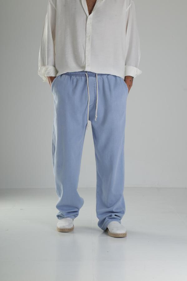 Yazlık Kot Kumaş Baggy Pantolon - Image 1